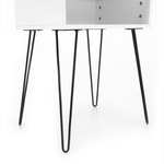 Casa si Gradina - Mobilier - Comode si corpuri - Noptiere - Noptiera / masa, alb / negru, HONEJ - Infinity.ro