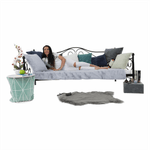 Casa si Gradina - Mobilier - Paturi si accesorii - Paturi - Pat metalic, negru, 90x200, DAINA - Infinity.ro