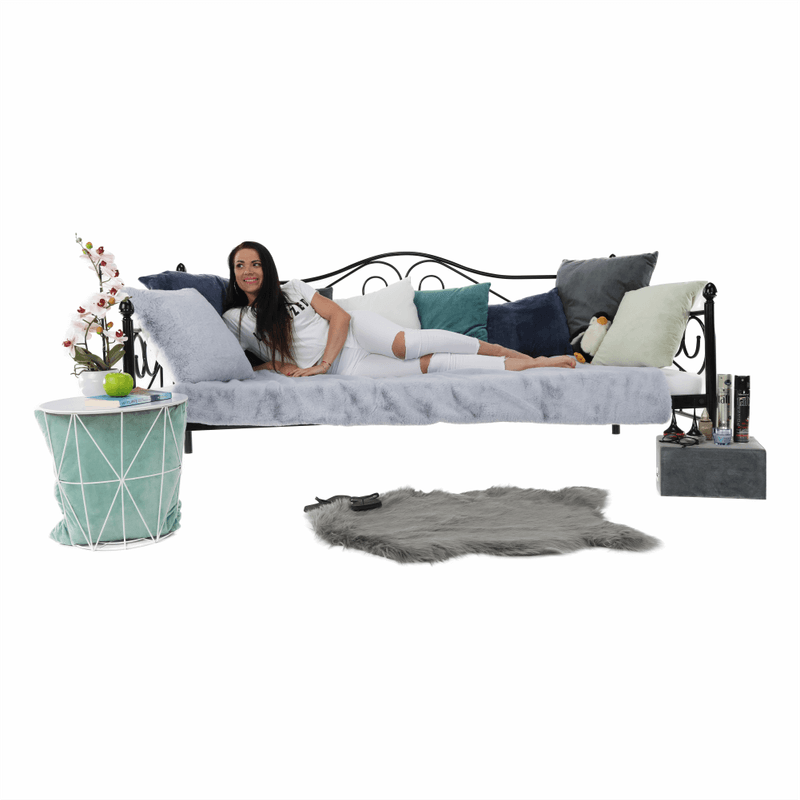 Casa si Gradina - Mobilier - Paturi si accesorii - Paturi - Pat metalic, negru, 90x200, DAINA - Infinity.ro