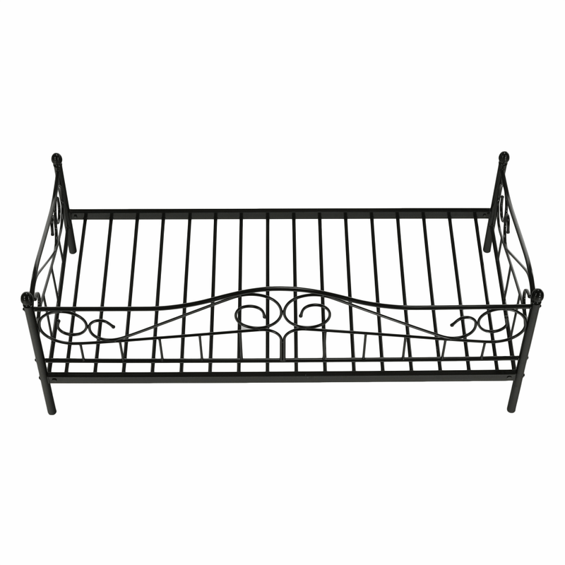 Casa si Gradina - Mobilier - Paturi si accesorii - Paturi - Pat metalic, negru, 90x200, DAINA - Infinity.ro