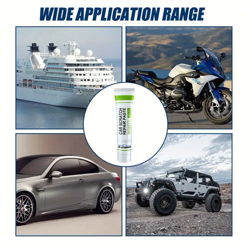 Auto si Moto - Intretinere auto - Produse curatare auto - Kit De Reparare Zgarieturi Auto, Pasta Polish Din Fibra De Sticla Cu Uscare Rapida, 20 ML, Alba - Infinity.ro