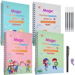 Carti si Birotica - Carti - Carti pentru copii - Activitati extracurriculare - Set 4 x Caiete Sank™ Magic Practice Copybook, 1 x Stilou Magic, 5 x Rezerve, 1 x Suport degete - Infinity.ro