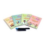 Carti si Birotica - Carti - Carti pentru copii - Activitati extracurriculare - Set 4 x Caiete Sank™ Magic Practice Copybook, 1 x Stilou Magic, 5 x Rezerve, 1 x Suport degete - Infinity.ro