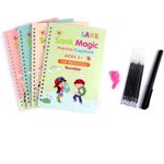 Carti si Birotica - Carti - Carti pentru copii - Activitati extracurriculare - Set 4 x Caiete Sank™ Magic Practice Copybook, 1 x Stilou Magic, 5 x Rezerve, 1 x Suport degete - Infinity.ro