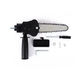 Casa si Gradina - Constructii - Scule de mana si unelte - Accesorii scule de mana - Adaptor Drujba Mini pentru Bormasina, cu Lama, Lant si Maner, Prindere Hex 6 inch - Infinity.ro