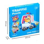 Jucarii, Copii si Bebe - Jucarii si jocuri - Jocuri si puzzle - Puzzle - Puzzle 6 in 1, 24 piese mari, Vehicule, Traffic, 3 ani + - Infinity.ro