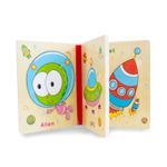 Jucarii, Copii si Bebe - Jucarii si jocuri - Jocuri si puzzle - Puzzle - Carte 6 Puzzle-uri din lemn – Descopera Spatiul, limba Engleza, 30 piese, 3 ani+ - Infinity.ro