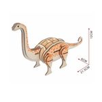 Jucarii, Copii si Bebe - Jucarii si jocuri - Jocuri si puzzle - Puzzle - Set de Construit din Lemn, Macheta 3D, Copii si Adulti, 36 piese, Brontozaur, 8+ ani - Infinity.ro