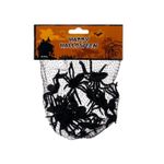 Casa si Gradina - Decoratiuni - Decoratiuni de sezon - Plasa cu 12 paianjeni decorativi negri, cu aspect realist, pentru Halloween Party - Infinity.ro