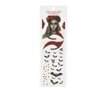 Casa si Gradina - Decoratiuni - Decoratiuni petrecere - Vopsea fata si corp - Accesoriu deghizare Halloween Jumbo, strass autocolant multicolor, autocolante lilieci, negru imprimeu floral - Infinity.ro