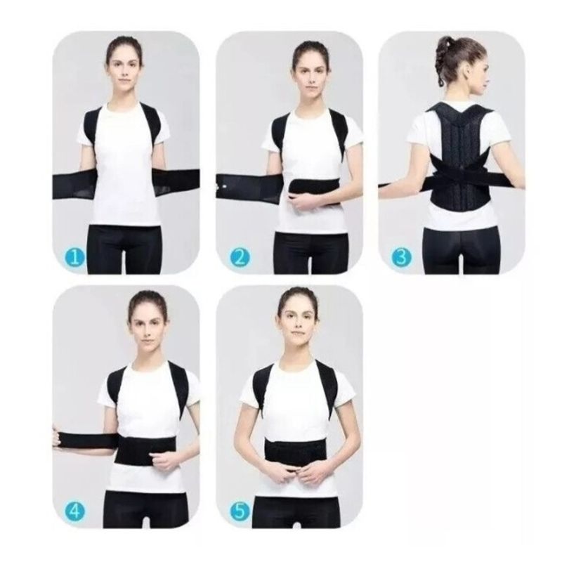 Ingrijire personala si Cosmetice - Sanatate si wellness - Aparate medicale - Suporturi ortopedice si orteze - Suport corector pentru spate tip Corset, cu bretele ajustabile, Unisex, Negru, Marimea XXL - Infinity.ro