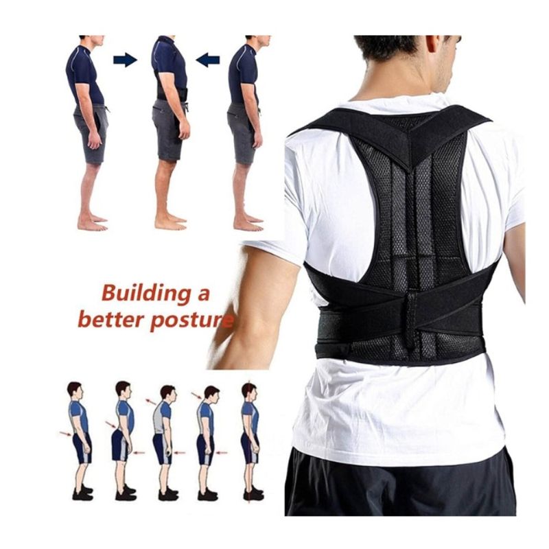 Ingrijire personala si Cosmetice - Sanatate si wellness - Aparate medicale - Suporturi ortopedice si orteze - Suport corector pentru spate tip Corset, cu bretele ajustabile, Unisex, Negru, Marimea XXL - Infinity.ro