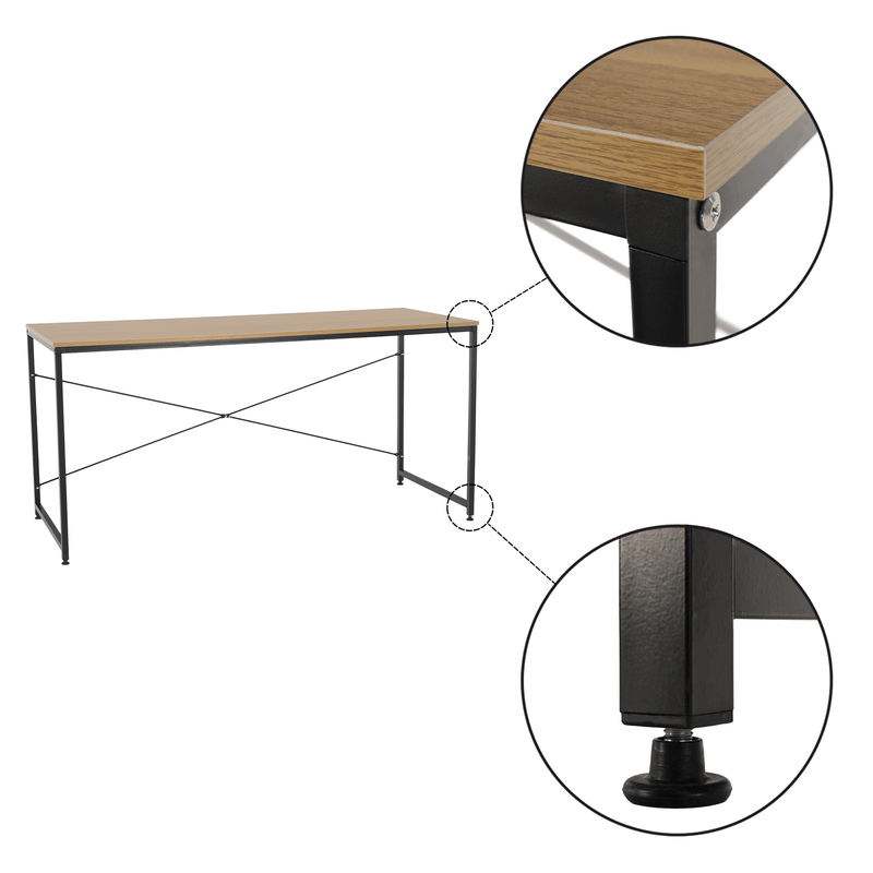 Casa si Gradina - Mobilier - Mese si birouri - Birouri - Birou, stejar / negru, 150x60 cm, MELLORA - Infinity.ro