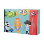 Jucarii, Copii si Bebe - Jucarii si jocuri - Jucarii & jocuri educative - Jocuri si jucarii educative - Set de 22 Magneti de Frigider cu Vehicule, Albastru - Infinity.ro
