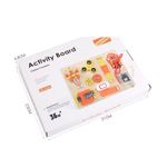 Jucarii, Copii si Bebe - Jucarii si jocuri - Jucarii bebelusi - Centre de activitati - Tabla Senzoriala Busy Board tip Montessori, educativa, 9 Activitati de Motricitate fina si grosiera bebelusi si copii - Infinity.ro