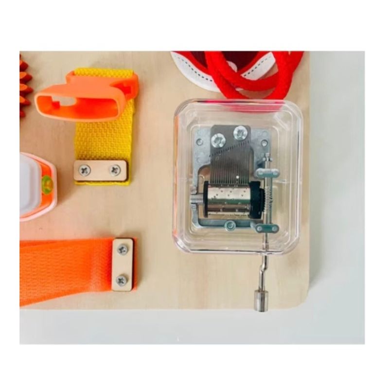 Jucarii, Copii si Bebe - Jucarii si jocuri - Jucarii bebelusi - Centre de activitati - Tabla Senzoriala Busy Board tip Montessori, educativa, 9 Activitati de Motricitate fina si grosiera bebelusi si copii - Infinity.ro