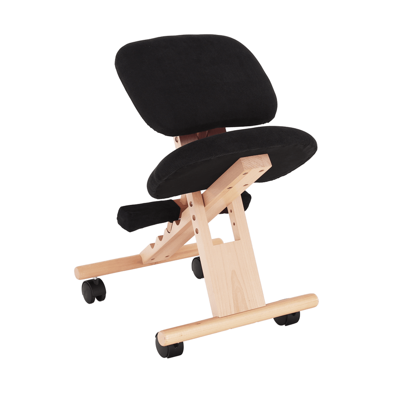 Casa si Gradina - Mobilier - Scaune si fotolii - Scaune - Scaun genunchi ergonomic, negru / fag, GROCO - Infinity.ro