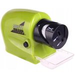 Casa si Gradina - Bucatarie si vesela - Ustensile bucatarie - Ascutitoare cutite - Ascutitoare electrica pentru cutite si foarfeci, 20W, verde, 14.5x6x8cm - Infinity.ro