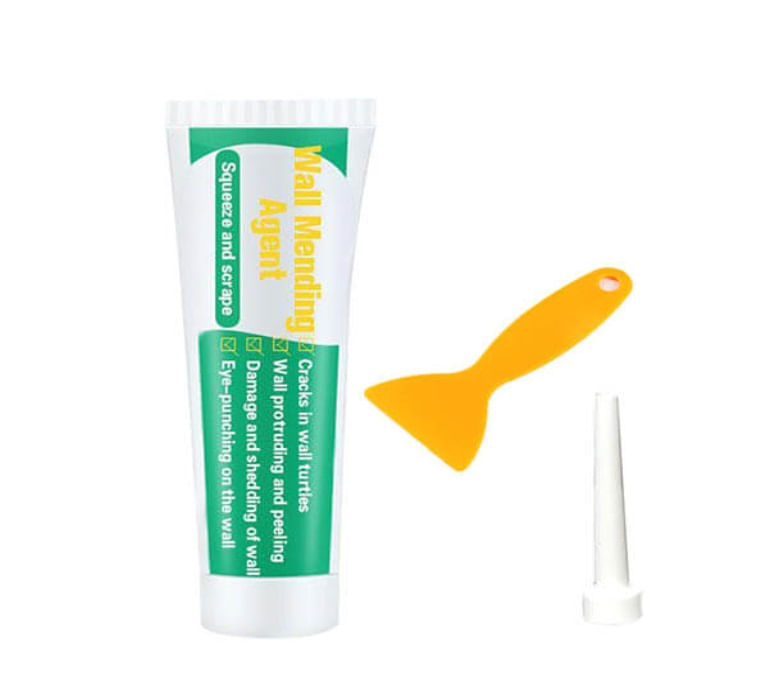 Set Chit pentru Reparare Pereti Instant, cu Uscare Rapida, Tip Pasta, 100 g, Alb + Spatula