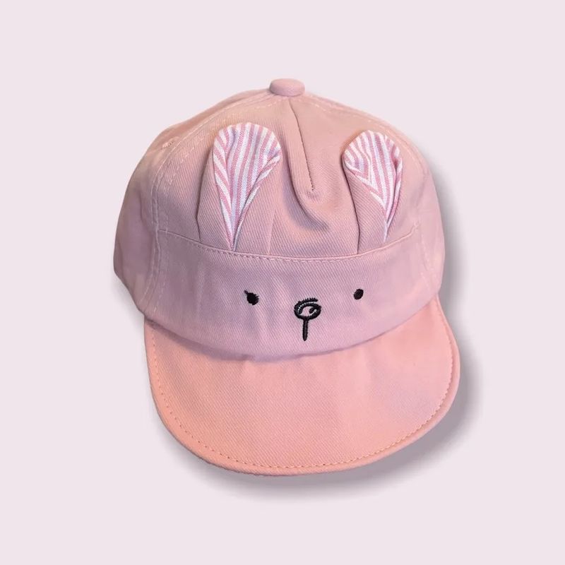Fashion, accesorii si bijuterii - Copii - Accesorii copii - Caciuli si palarii copii - Sapca pentru copii, Iepuras, Roz - Crem, Reglabila - Infinity.ro