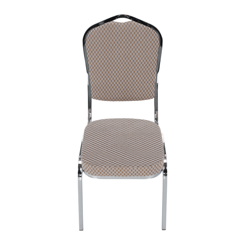 Casa si Gradina - Mobilier - Scaune si fotolii - Scaune - Scaun stivuitor, bej / model / crom, ZINA 3 NEW - Infinity.ro