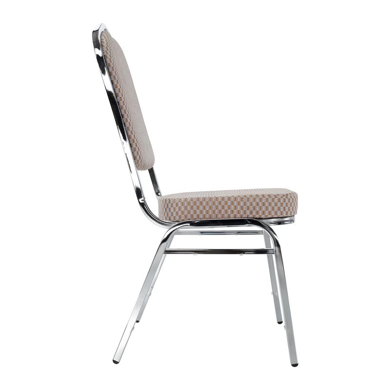 Casa si Gradina - Mobilier - Scaune si fotolii - Scaune - Scaun stivuitor, bej / model / crom, ZINA 3 NEW - Infinity.ro