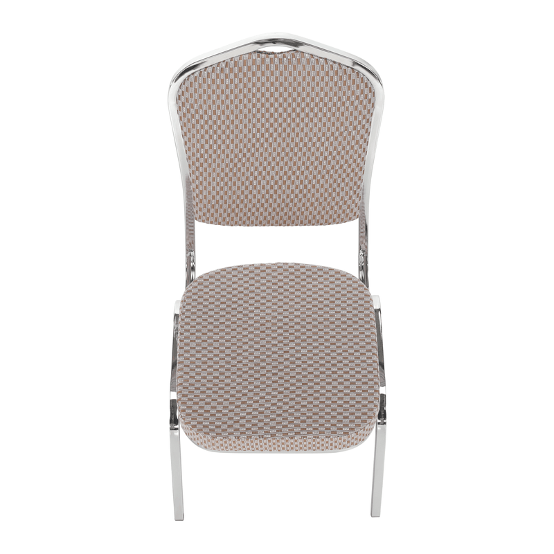 Casa si Gradina - Mobilier - Scaune si fotolii - Scaune - Scaun stivuitor, bej / model / crom, ZINA 3 NEW - Infinity.ro