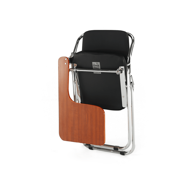 Casa si Gradina - Mobilier - Scaune si fotolii - Scaune - Scaun conferinta cu masuta, negru/natural, SONER - Infinity.ro