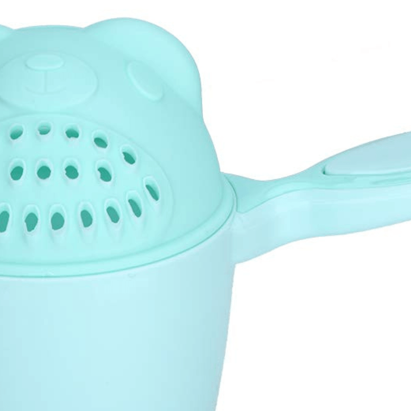 Cana de Clatire Sampon pentru Bebelusi cu Filtru pentru Protectie Ochi si Fata, Maner Ergonomic, Verde