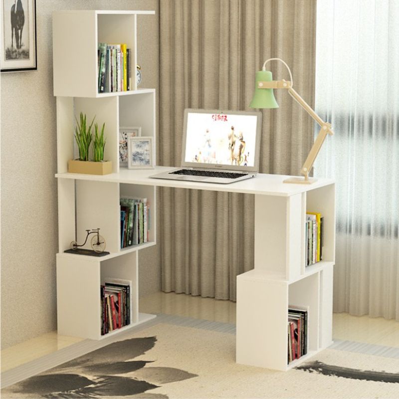 Casa si Gradina - Mobilier - Mese si birouri - Birouri - Masa pt. calculator cu raft, alb, FLOKI NEW - Infinity.ro