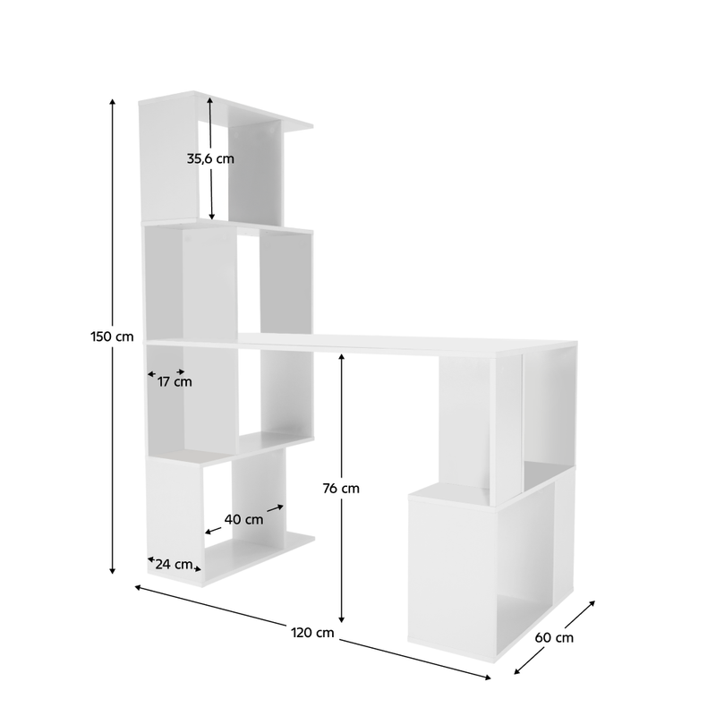Casa si Gradina - Mobilier - Mese si birouri - Birouri - Masa pt. calculator cu raft, alb, FLOKI NEW - Infinity.ro