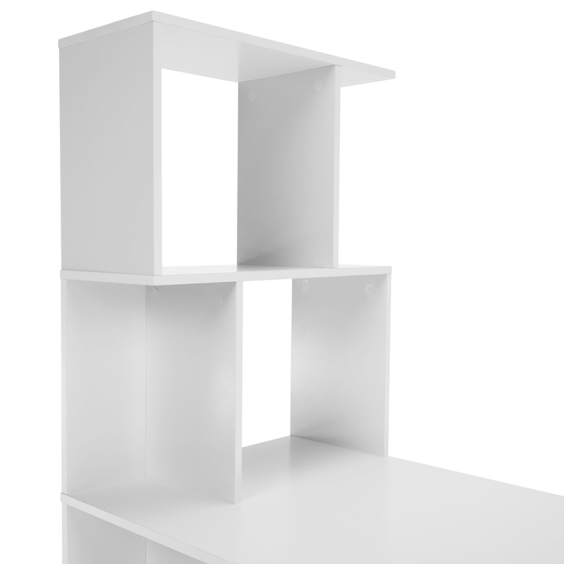 Casa si Gradina - Mobilier - Mese si birouri - Birouri - Masa pt. calculator cu raft, alb, FLOKI NEW - Infinity.ro