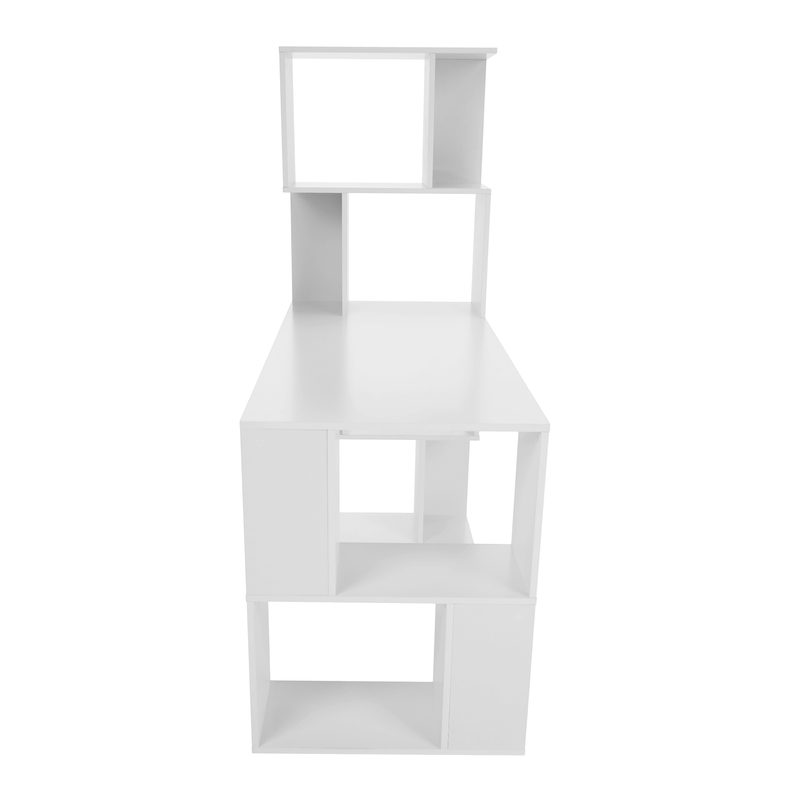 Casa si Gradina - Mobilier - Mese si birouri - Birouri - Masa pt. calculator cu raft, alb, FLOKI NEW - Infinity.ro