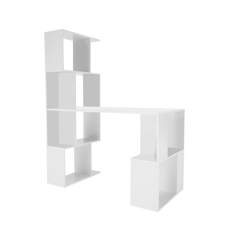 Casa si Gradina - Mobilier - Mese si birouri - Birouri - Masa pt. calculator cu raft, alb, FLOKI NEW - Infinity.ro