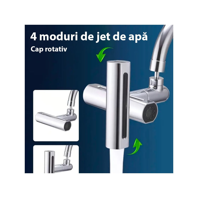 Casa si Gradina - Sanitare - Instalatii hidro - Robineti - Adaptor Multifunctional pentru Robinetul de Baie sau Bucatarie, Rotativ 360 grade - Infinity.ro