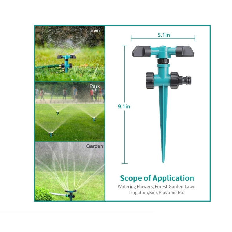 Casa si Gradina - Gradinarit si plante - Instalatii si accesorii pentru irigatii - Aspersoare - Set 2 aspersoare pentru gradina, ABS, Verde - Infinity.ro