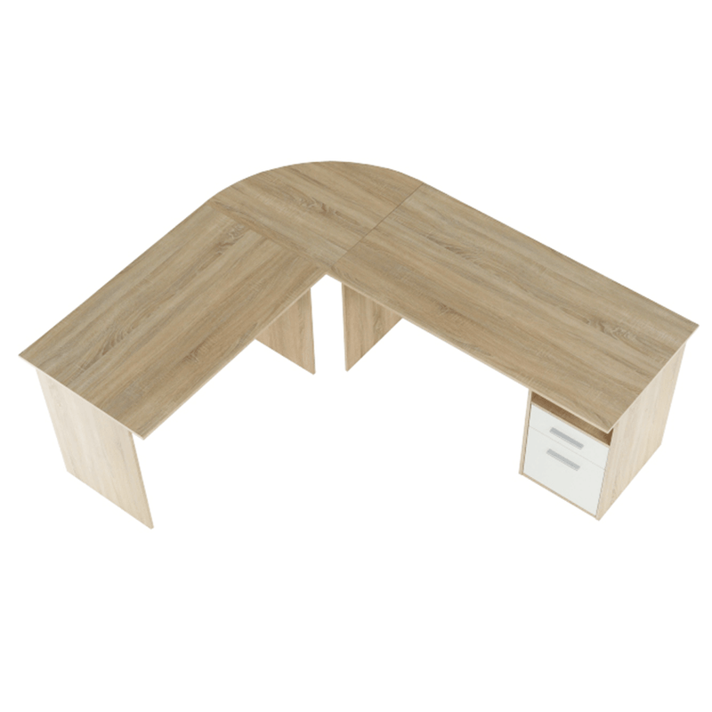 Casa si Gradina - Mobilier - Mese si birouri - Birouri - Masa PC de colt, stejar sonoma/alba, MAURUS NEW MA11 - Infinity.ro