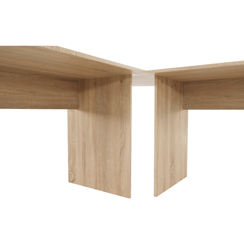 Casa si Gradina - Mobilier - Mese si birouri - Birouri - Masa PC de colt, stejar sonoma/alba, MAURUS NEW MA11 - Infinity.ro