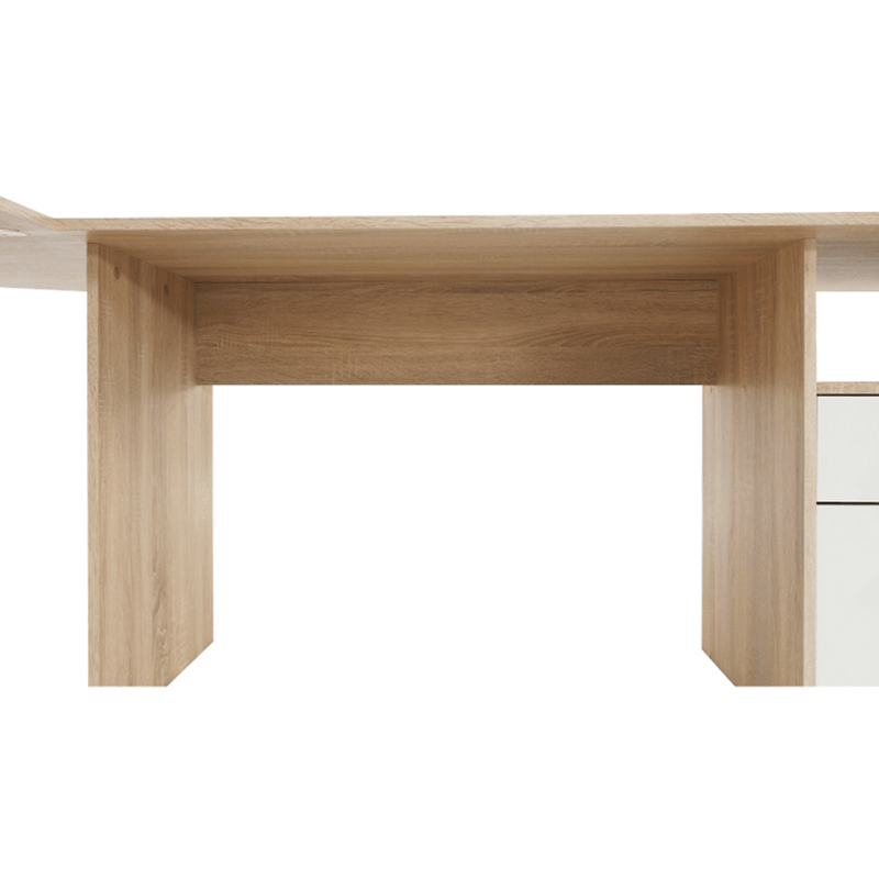 Casa si Gradina - Mobilier - Mese si birouri - Birouri - Masa PC de colt, stejar sonoma/alba, MAURUS NEW MA11 - Infinity.ro