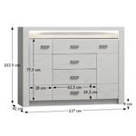 Casa si Gradina - Mobilier - Comode si corpuri - Comode - Comoda, frasin alb, INFINITY 07 - Infinity.ro