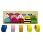 Jucarii, Copii si Bebe - Jucarii si jocuri - Jucarii & jocuri educative - Jocuri si jucarii educative - Puzzle Incastru din lemn 3d Montessori, joc de asociere, insecte - Infinity.ro