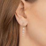 Fashion, accesorii si bijuterii - Femei - Bijuterii femei - Cercei femei - Cercei din otel inoxidabil, placat cu aur 14K, cu stift, Ecarla, KST3286 - Infinity.ro