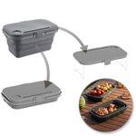 Casa si Gradina - Gradina si terasa - Gratare si accesorii - Cosuri picnic - Cos de picnic, pliabil, 3 in 1, gri, masa portabila, recipient si cutie multifunctionala, 15L, KP03SZ, eCarla - Infinity.ro