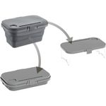 Casa si Gradina - Gradina si terasa - Gratare si accesorii - Cosuri picnic - Cos de picnic, pliabil, 3 in 1, gri, masa portabila, recipient si cutie multifunctionala, 15L, KP03SZ, eCarla - Infinity.ro