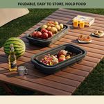 Casa si Gradina - Gradina si terasa - Gratare si accesorii - Cosuri picnic - Cos de picnic, pliabil, 3 in 1, gri, masa portabila, recipient si cutie multifunctionala, 15L, KP03SZ, eCarla - Infinity.ro