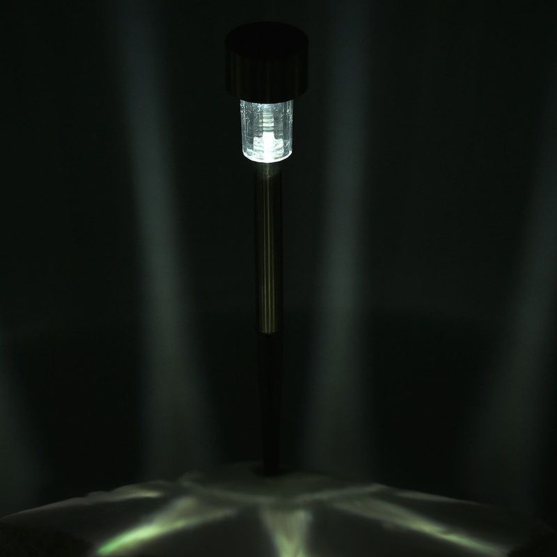 Casa si Gradina - Corpuri si surse de iluminat - Iluminat exterior - Lampi solare - Lampa solara LED Jumi, inox, 30,5 cm, lumina alb cald, putere 0,06W, tensiune 1,2V - Infinity.ro