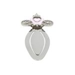 Carti si Birotica - Carti - Accesorii pentru cititori - Semn de Carte Metalic Trasura Princess cu Cristale, 10 x 3.5 cm, Argintiu cu Roz, AZAY - Infinity.ro