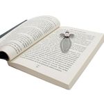 Carti si Birotica - Carti - Accesorii pentru cititori - Semn de Carte Metalic Trasura Princess cu Cristale, 10 x 3.5 cm, Argintiu cu Roz, AZAY - Infinity.ro