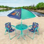 Casa si Gradina - Gradina si terasa - Mobilier exterior - Seturi mobila gradina - Set de gradina pentru copii, JUMI, masa + 2 scaune + umbrela, model OM-258631, dinozauri - Infinity.ro