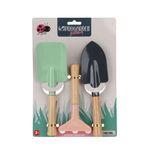 Casa si Gradina - Gradinarit si plante - Instalatii si accesorii pentru irigatii - Aparate pentru stropit gradina - Set 3 unelte de gradinarit din metal si lemn pentru copii, culori pastel, 20 cm - Infinity.ro
